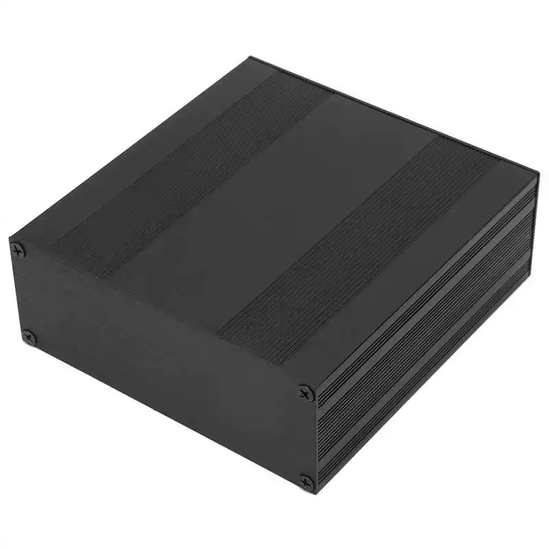 Electronic enclosure case black aluminum casing box printed circuit board box split type electronic project enclosure case for electronic products