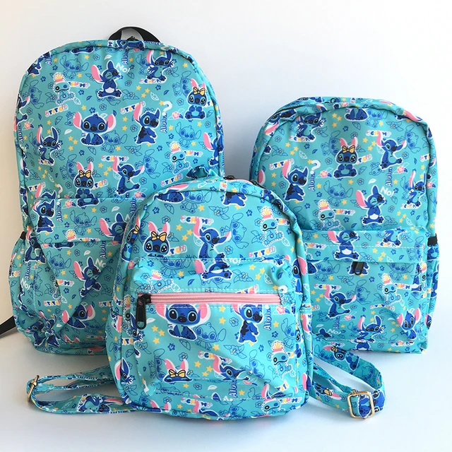 Disney Lilo and Stitch Backpack and Lunch Box Bundle - 4 Pc Set With 16  Stitch Print All Over School Bag, Stitch Lunch Bag, and More For Boys And