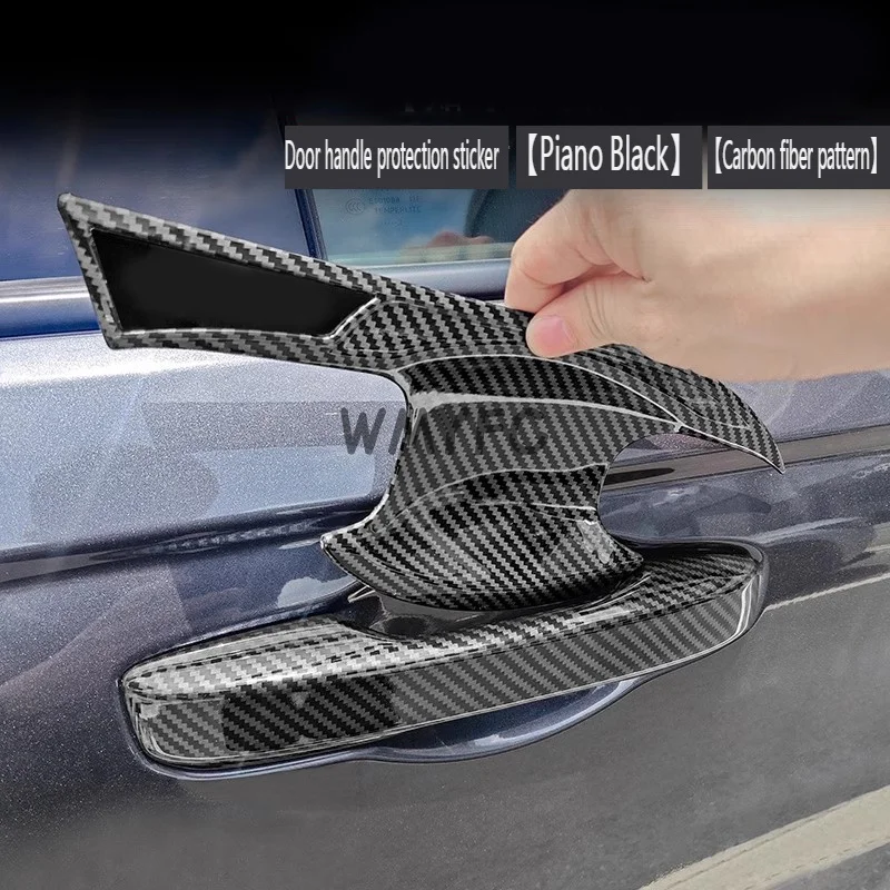 For Honda 11th Generation Accord ABS Front Rear Car Exterior Door Handle Protective Cover Bowl Cup Frame Trim