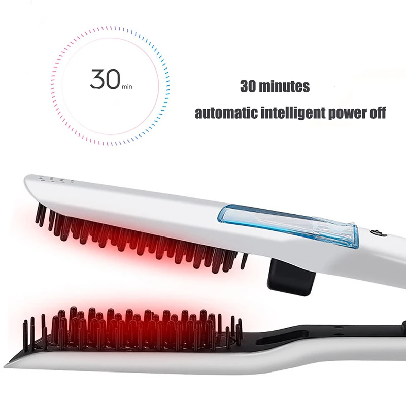 Digital liquid crystal display professional dry and wet hair straightener Portable PTC heated steam spray hair straightener 2
