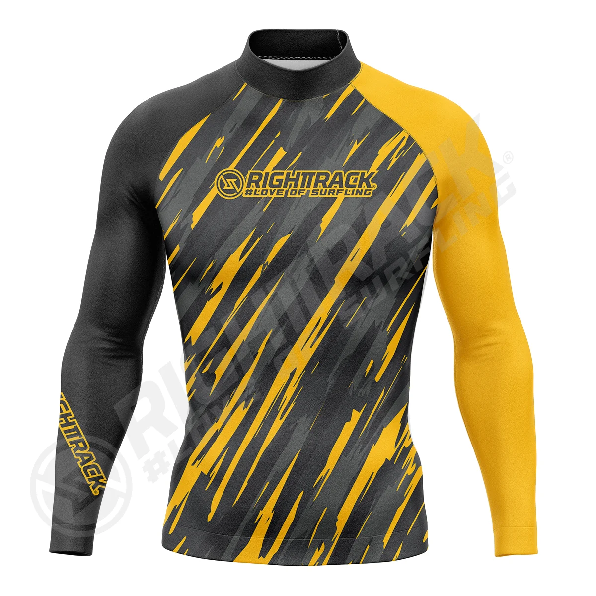 Neues Herren-Surfshirt Spray Camo Lycra Rashguard RIGHTTRACK Surf Sportswear Beach UV Bademode UPF50+ Kleidung – Detail 3