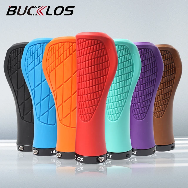 BUCKLOS poignée de guidon de vélo serrure ergonomique sur couvercle de poignée de vélo poignées de cyclisme absorbant les chocs barre poignées de vtt souples 1