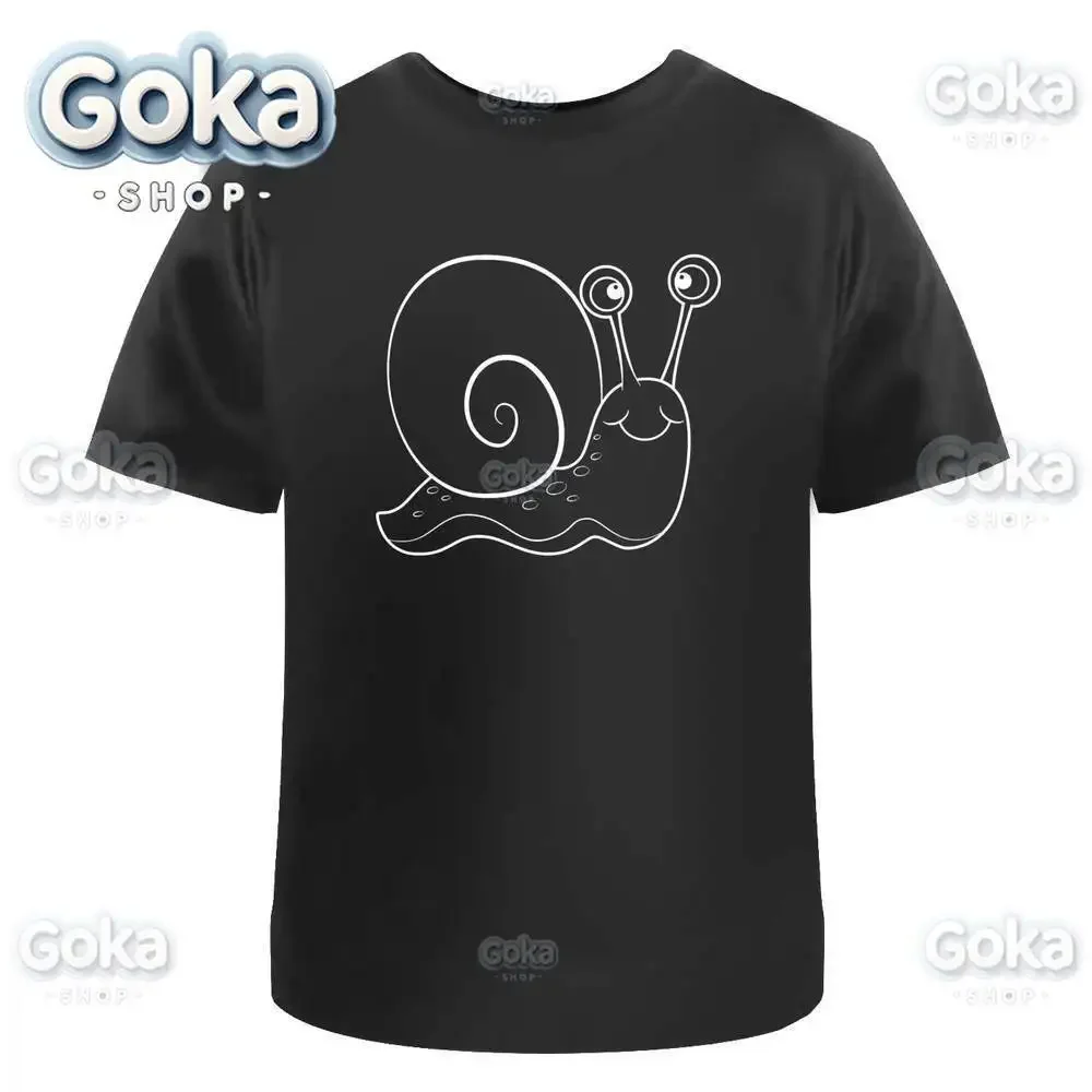 thumbnail image 1 of Camisetas con gráficos de caracol feliz, ropa para hombre, nuevas camisetas y tops de algodón para mujer, camisetas estampadas, ropa Y2K, lindas y divertidas camisetas, 1 of 7