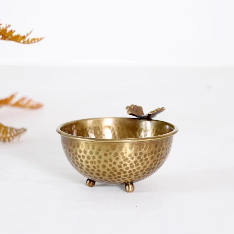 1pc Metal Butterfly Decorative Bowl Small Fruit Platter Key Storage Bowl Tea Table Foyer Decoration Kitchenware Jewelry Dish 5