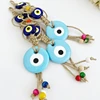 Lucky Eye Glass Blue Turkish Evil Eye Pendant Wall Hanging Bead Evil Eye Wall Decor Handmade Decoration for Home Living Room Car 1
