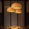 Hot Sale Decor Wooden Lamp Bar Cafe Festival Hotel Lantern Decoration Rattan Bamboo Woven Camping Craft Table Decor Lamp 2