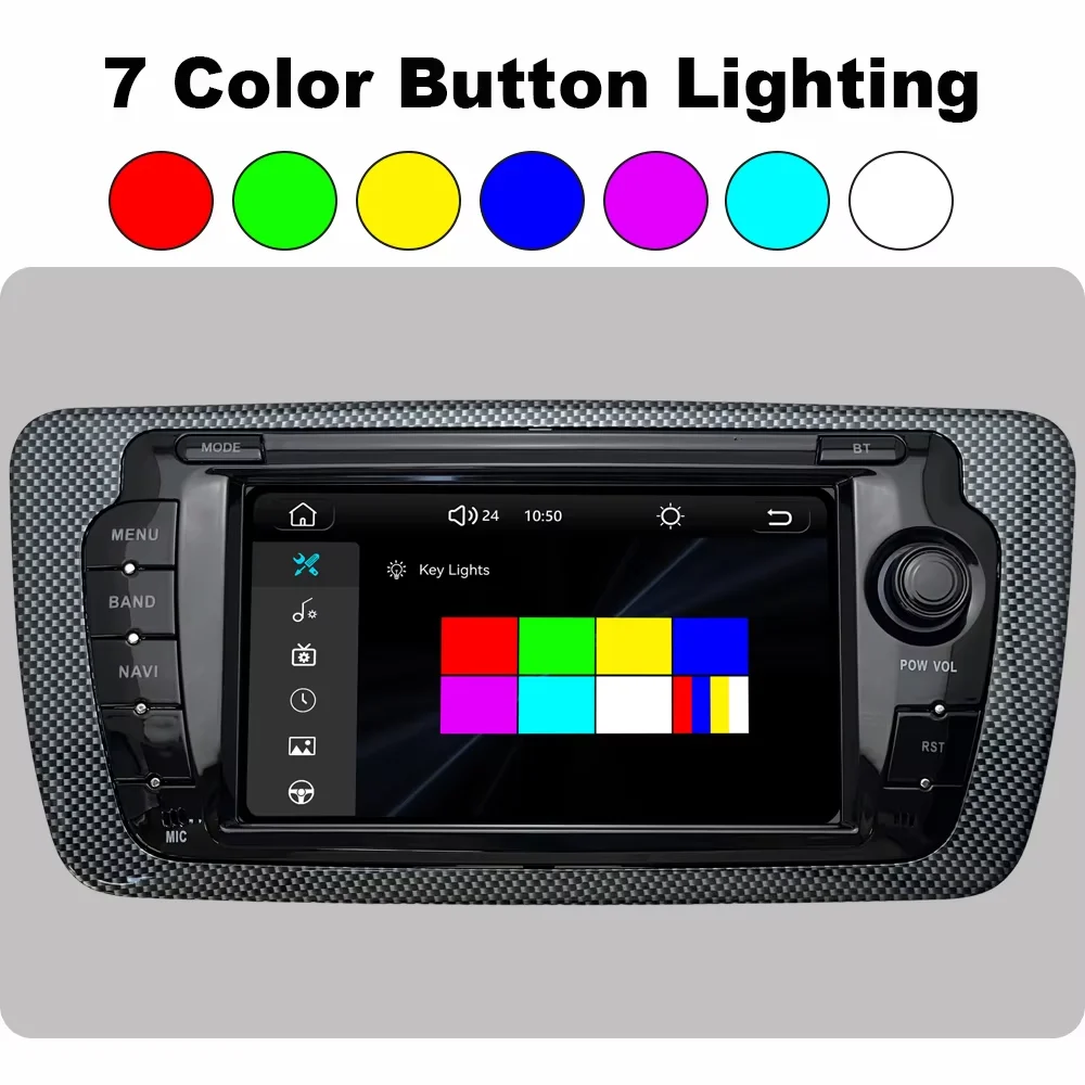 Para Seat Ibiza 6j 2009-2013 Pantalla Multimedia Linux de 7 Pulgadas con CarPlay Inalámbrico, Android Auto, Mirror Link, Airplay, GPS, BT y Radio para Auto 4