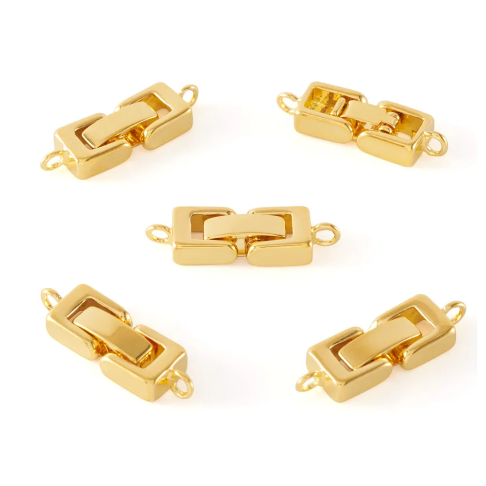 WEIMANJINGDIAN Brand Rhodium Silver or Gold Plated Bracelet Necklace  Extenders Extension Buckle Clasp for Bracelet