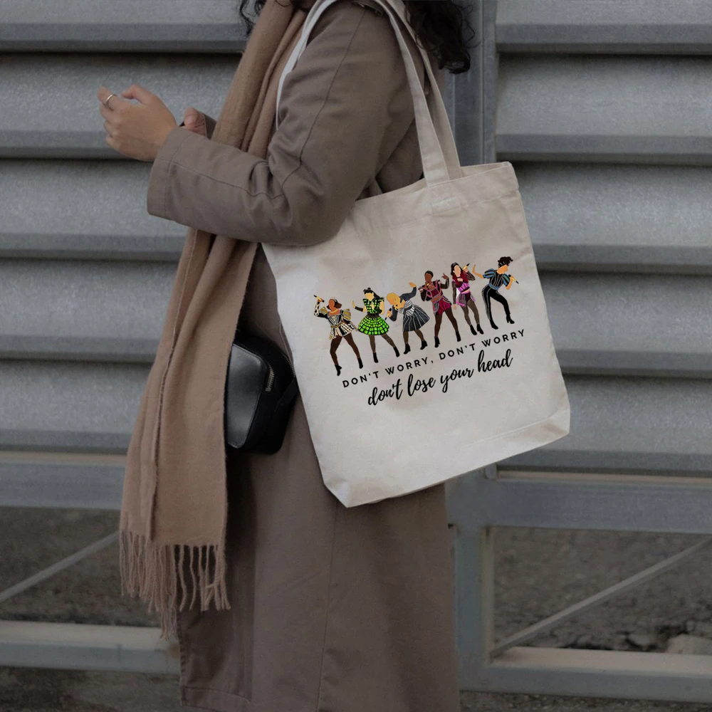 

SIX The Musical Queens Hip Hop printed tote bag Six Wives Of Henry shopping bag Broadway Six Musical travel bag canvas bag