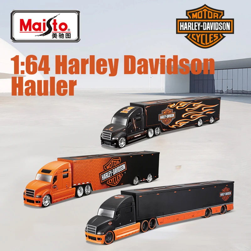Harley Davidson Custom Hauler Semi Rig H-D Custom 1/64 Scale by