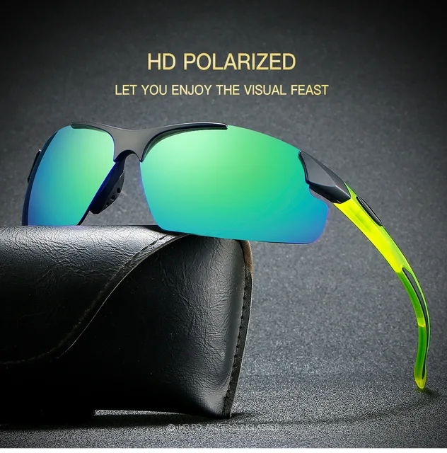 Men Sports Sunglasses Riding Mirror Wind Frameless Glasses Driving Dazzle  Colour Outdoor Motorcycle Running Fishing Travel - AliExpress