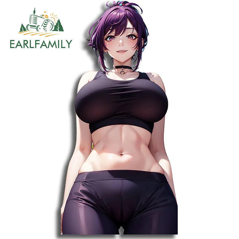 EARLFAMILY 13 см автомобильные наклейки для Jigoku Raku Sexy Yuzuriha граффити водонепроницаемые виниловые оригинальные официанты