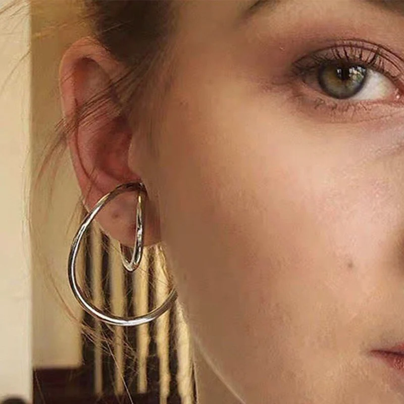 Women&Men hoop earrings ear clip earrings clip earrings ear accessories Double Hooping Ear Cuff Irregular Curve Clip Cartilage Lobe Stacking No Piercing Dainty Earrings Fashion Gift
