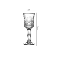 Exquisite French Style Carved Wine Glass - Elegant Champagne Party Goblet (50ml 1pcs)