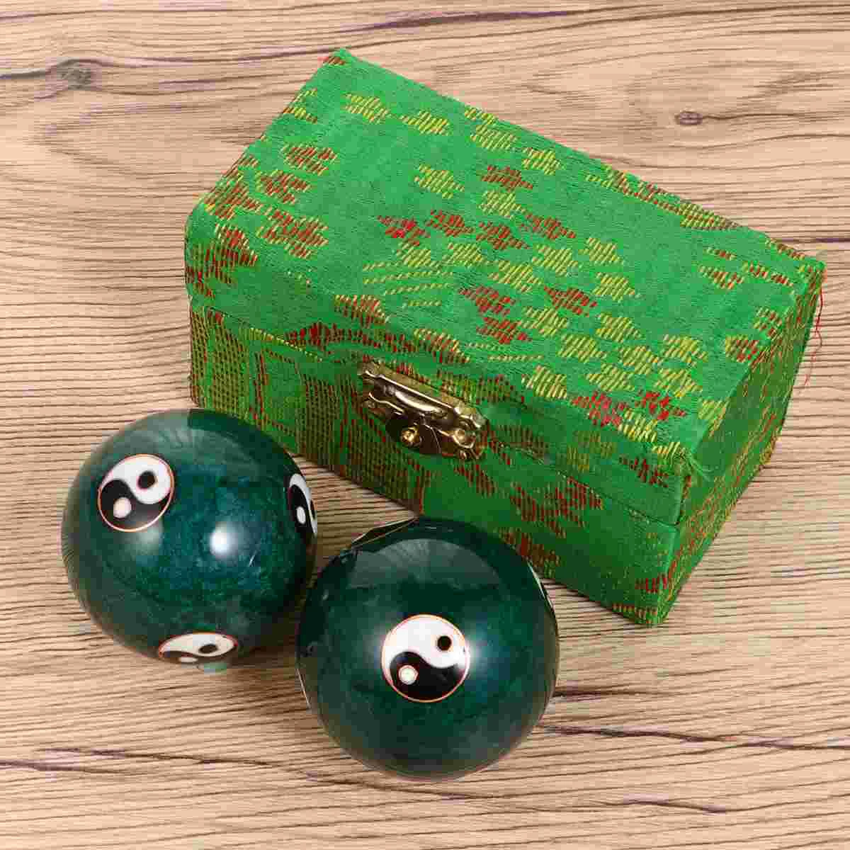 

Of Massage Balls Chinese Tai Chi Chimes Traditional Hand Joints Massage Ball Green Enamel Exercise Ball Massage Stones