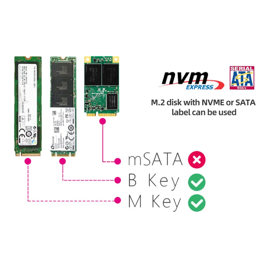 1/2 buah In NVMe SATA U2PCB NVME SSD Key M SSD ke AS