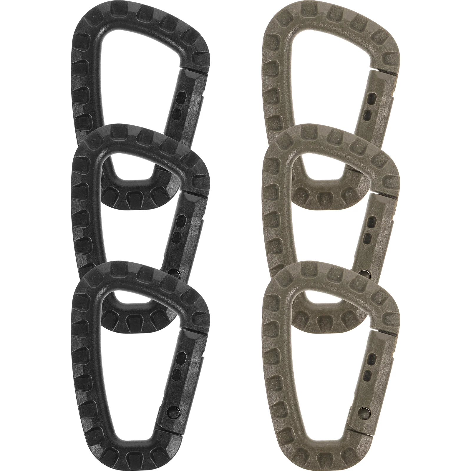 

6 Pcs Carabiner Keychain Climbing D Rings Gear Clip Backpack Hanging Buckle for Camping Hiking Fishing Gym Outdoor Use (Black