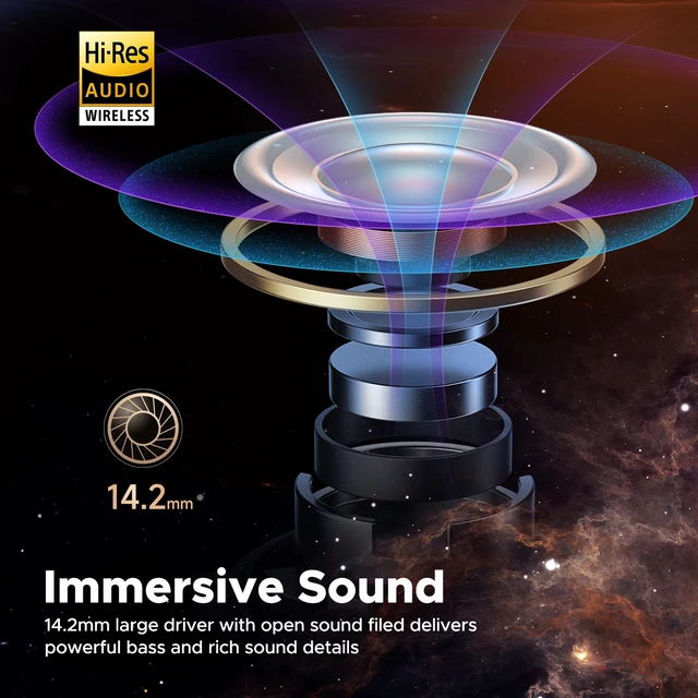 Беспроводные наушники SoundPEATS Air3 Deluxe HS Hi-Res Audio Bluetooth-наушники с LDAC, большой драйвер 14,2 мм, обнаружение вкладышей 3