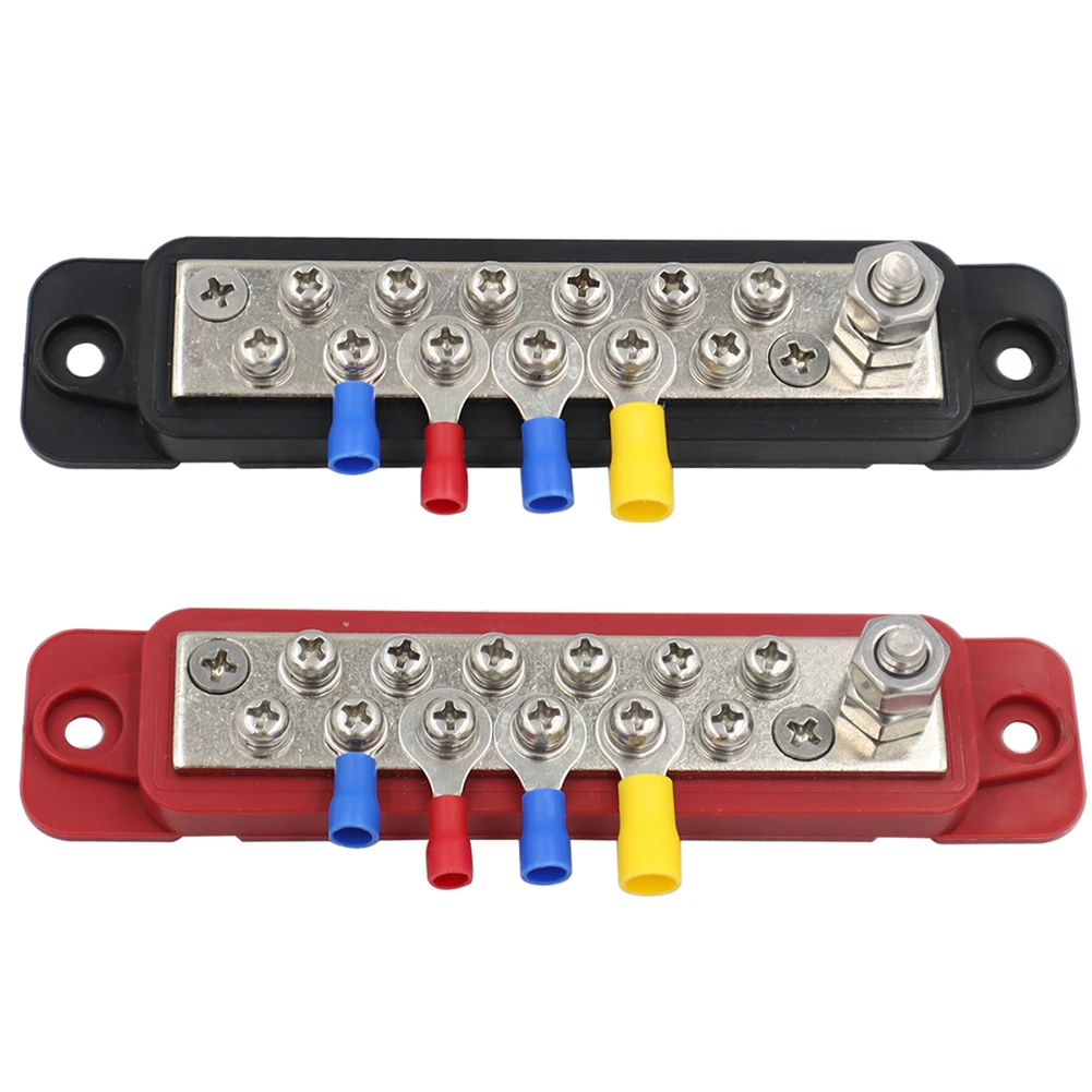 12 Point Battery Power Distribution Block Bus Bar Positive Negative 48V 180A power distribution block Power Distribution Block Termianl For Car RV Ship