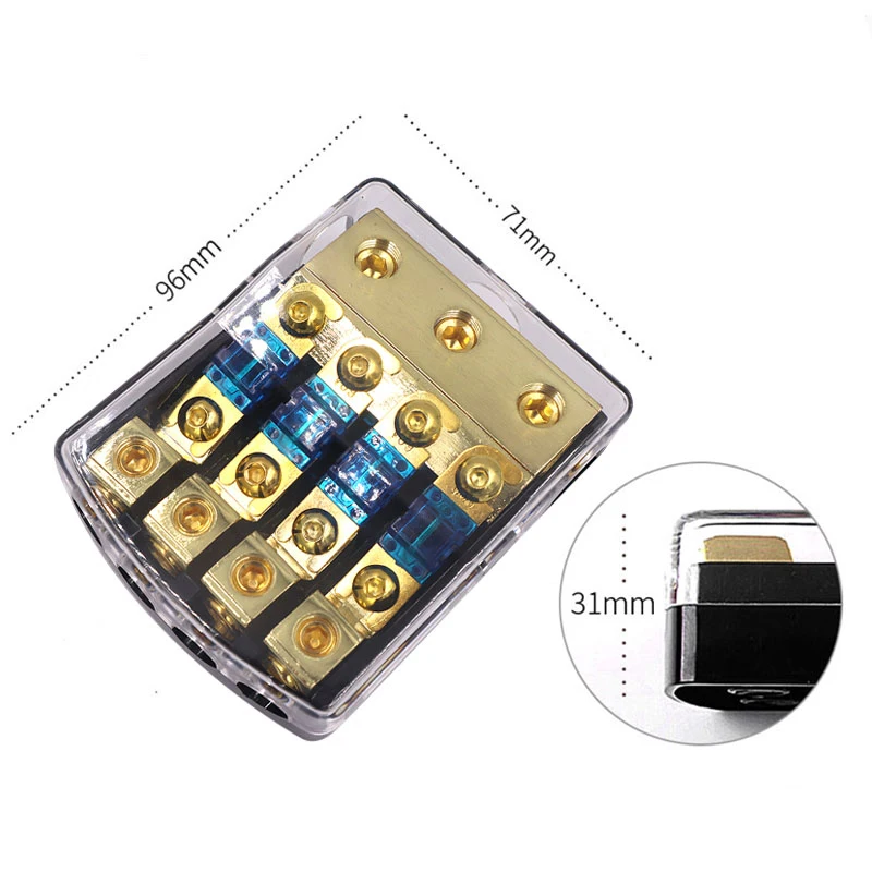 Mini Anl Sicherungs halter Verteiler block 2-Wege-Car Audio und Sicherungs  halter 60 Ampere 12 V Sicherungs kasten für Car Audio Splitter - AliExpress