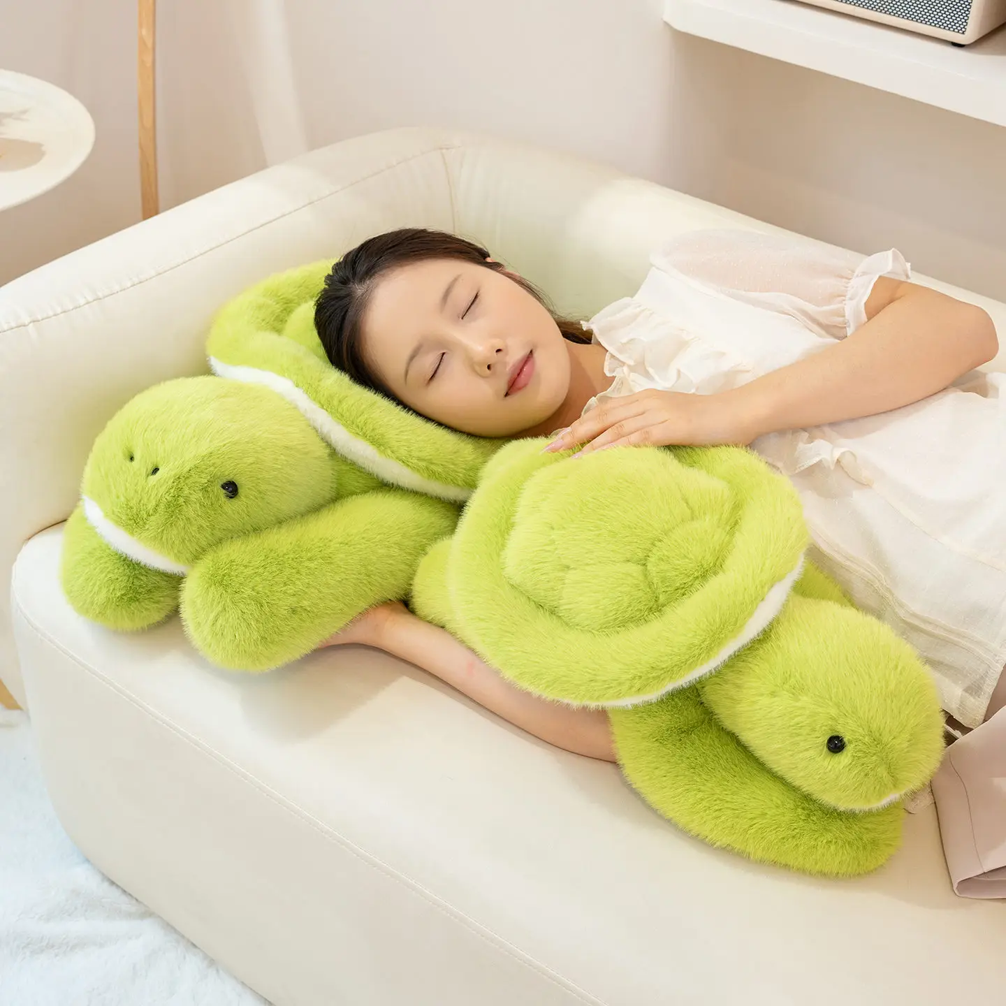 Hot Lovely Turtle Plush Toys Cozy Fluffy Lying Prone Cartoon Tortoise Throw Pillow Back Cushion Kawaii Home Decor Funny Gift