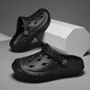 Children's Non-slip Eva Clogs Sandals Summer Solid Color Anti-collision Toe Cap Beach Slippers For Boys Kid's Garden Shoes H51 4
