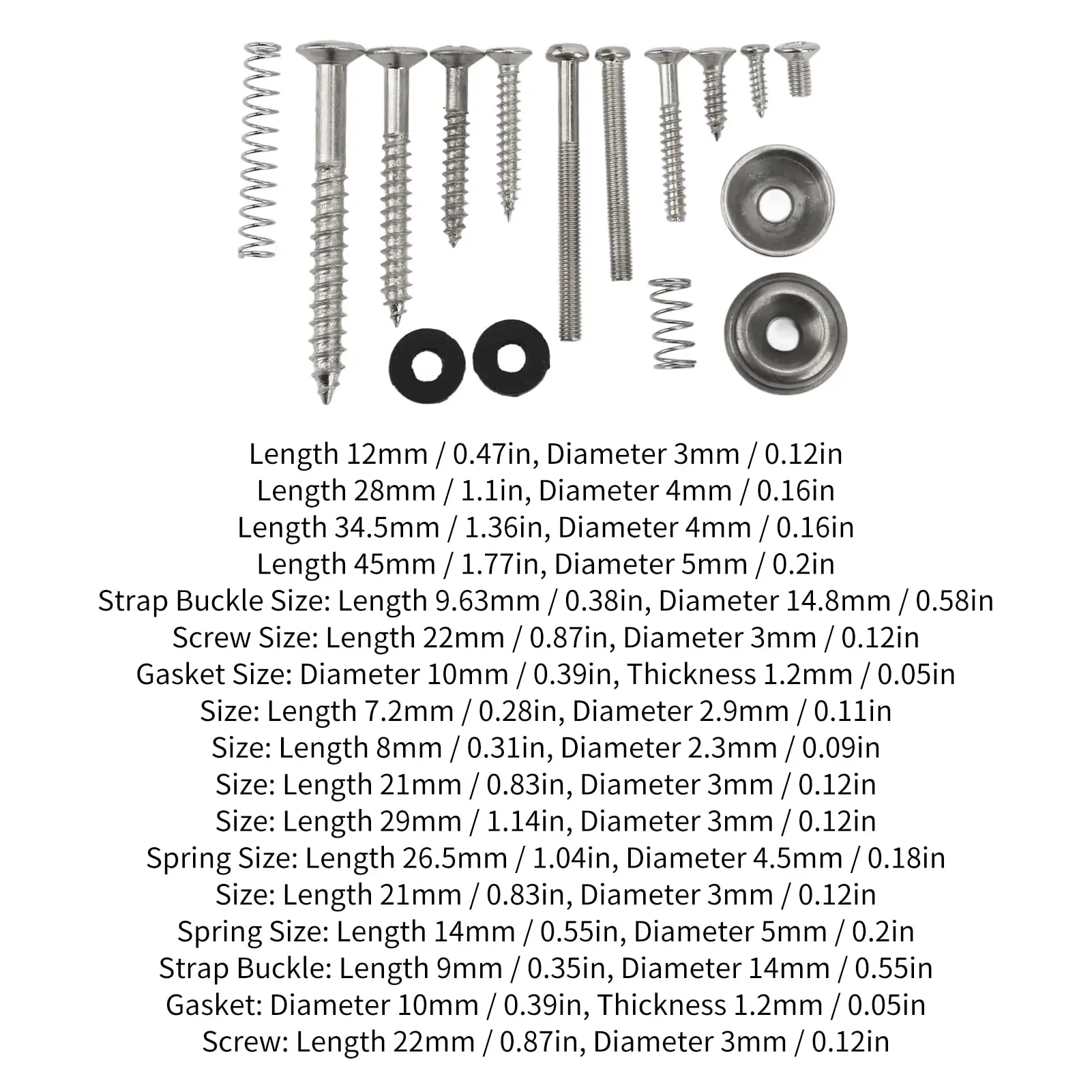 Viti Di Montaggio Per Pickup Chitarra Elettrica - Set Professionale In Oro Per Humbucker - 3mm - Foto 5