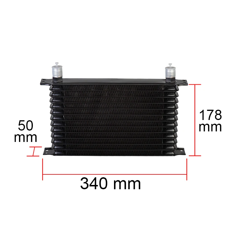 Universal 13 Rows Oil Cooler Kit AN10 Transmission Oil Cooler Kit Filter Adapter with Nylon Stainless Steel Braided Hose oil cooler kit