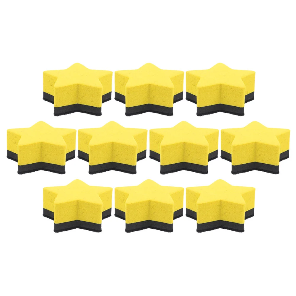 

10 Pcs Mini Chalkboard Dry Erase Erasers Classroom Supplies White Whiteboard Portable Reusable Eva Felt Cloth Magnetic Office