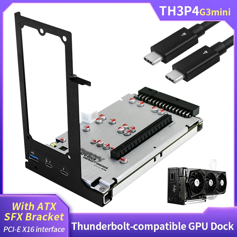 Thunderbolt 호환 GPU 독, PCI-E X16 노트북용 외장 그래픽 카드, Thunderbolt 호환 3 4, TH3P4G3