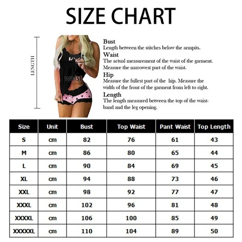 Sleepwear Lingerie Set Sexy Sleepwear Set Women Lingerie Set Lace Underwear Cami Vest Shorts Sleeveless Camisole Shorts 5XL Nighties Pajamas