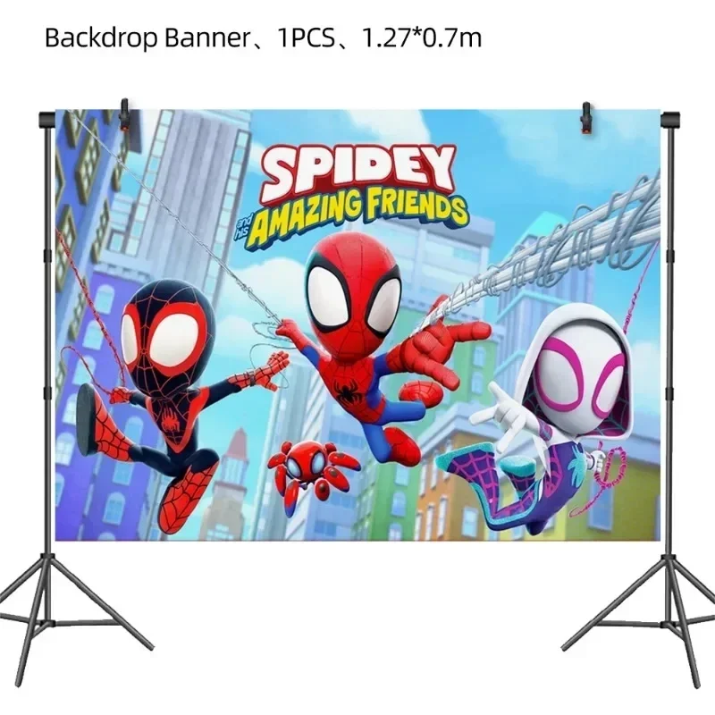 Marvel Birthday Party Disposable Tableware Set Supplies Paper Plate Decorations Spider-Man and His Best Friends disposable tableware