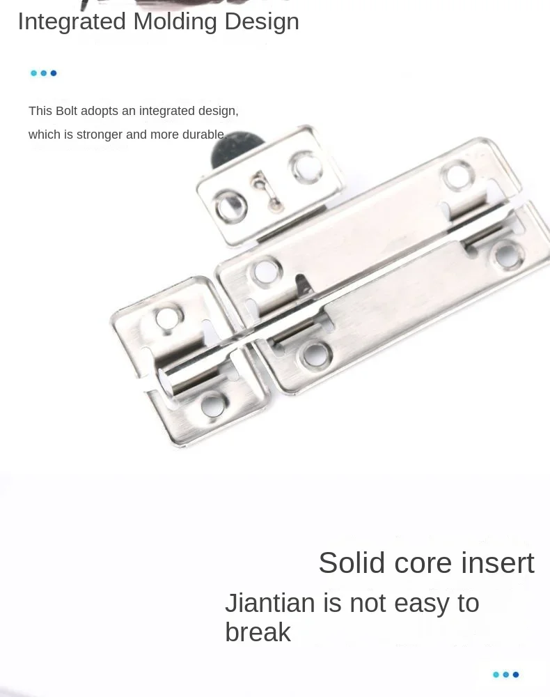 Description Picture 6 of itemStrong Fixation 4Inch 5inch 6inch Hardware Anti-theft Door Lock Stainless Steel Bolt Latch Padlock Clasp