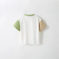Fashion Splicing Short Sleeves Child Summer Clothes Casual Loose TShirt Kids Boys New Design Tees  Mickey Print Round Neck Tops 2