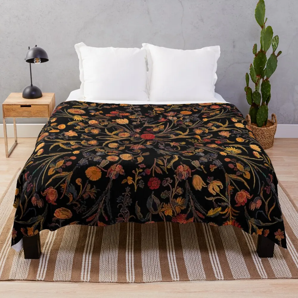 

Midnight Floral Throw Blanket Soft Plaid Heavy Blanket Soft Blanket