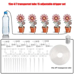 Eco-Friendly Drip Irrigation Kit with Adjustable Valve for Precise Potted Plant and Greenhouse Watering (15 m 15 regulator)