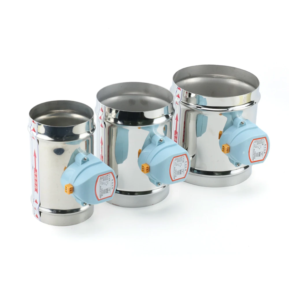 Stainless Steel Motorized Air Duct Damper with 1Nm Actuator, 220VAC, 4-6