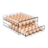 Clear 60 Egg Container for Refrigerator, Egg Holder for Fridge,Stackable Egg Storage Container, Egg Fresh Storage Box Tray 1
