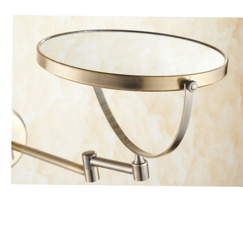 벽걸이 드레싱 거울, 양면 거울 공간, 알루미늄 블랙 메이크업 거울, 레이디 화장품 선물 BR-6739, 8 인치 확대