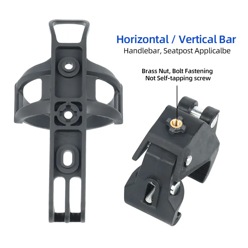 Bicycle Bottle Cage Vertical Horizontal Bar Install Handlebar Seat Post Mount Water Kettle Carry Quick Release Nylon Robust Rack bicycle water bottle cage bicycle bottle holder water bottle holder