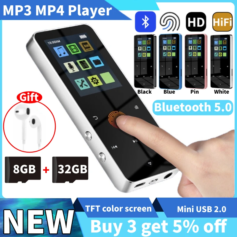 Portable 8GB MP3 Player With Color Screen – Music Player With FM Radio & Voice Recorder