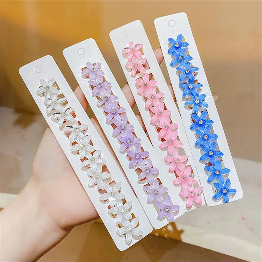 Hair clip New Kids Mini Hair Clips For Girls Hair Accessories Braided Hairpin Small Flower Sweet Women Fashion Decoration Barrettes