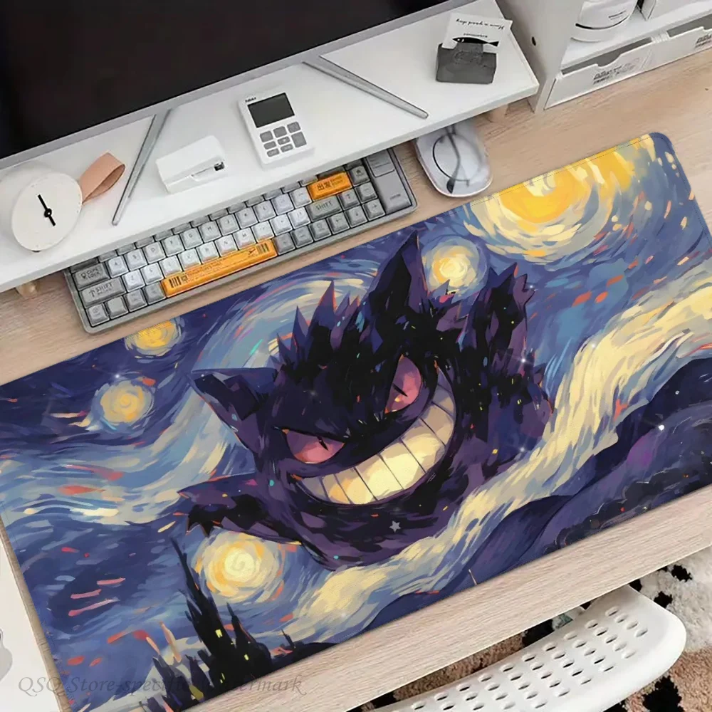 1pc Gengar Floor Mat Mouse Mat Desk Mat With Pad Gaming Accessories Prime Gaming XXL Keyboard Pad Padding Mat 3