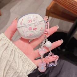 Charming Pink Butterfly Earphone Case with Keychain - Cute Star Design for Vivo TWS Air 3 Pro (Rabbit)