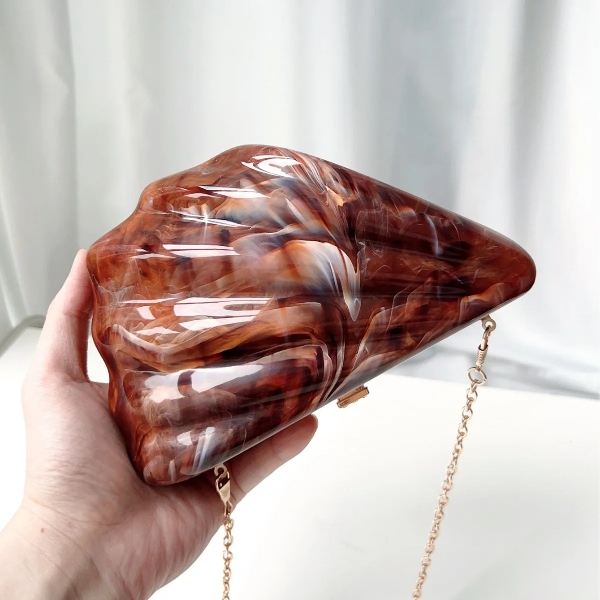 Ladies' Wedding Banquet Handbag 2025 New Type Pressing Bag Acrylic Banquet Bag Single Shoulder Diagonal Cross Chain Bag