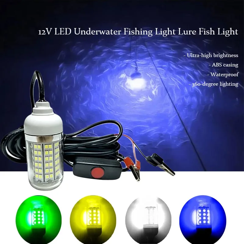 2835SMD 12V 100W Underwater Fishing Light IP68 Waterproof Prawn Squid Attractor Lamp Deep Sea Night Boat Light