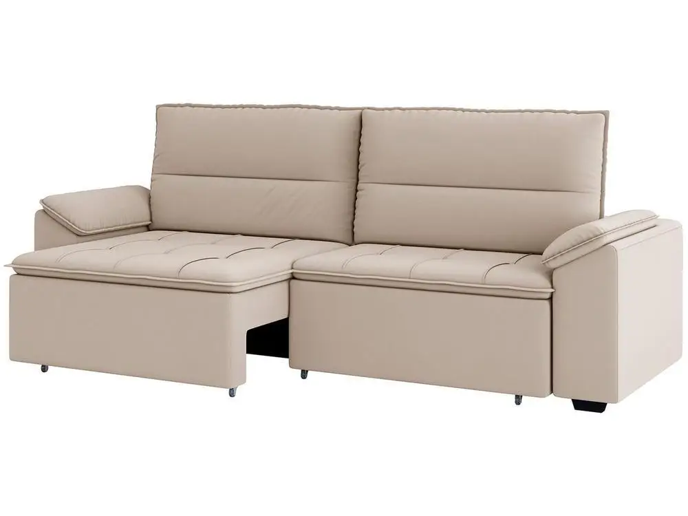 Sofá Retrátil Reclinável 5 Lugares Veludo Panamá Besthouse 3