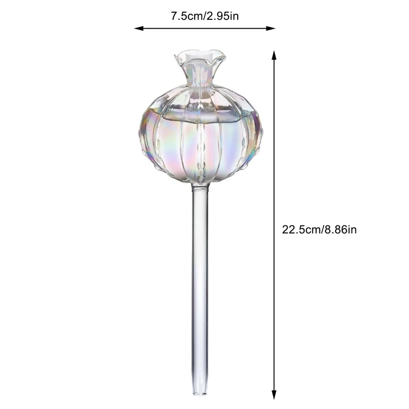 Clear Plant Watering Globes Glass Self Watering Device Set of 2 for Potted Plant Flowers Bonsai Garden Indoor Outdoor self watering globes