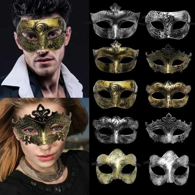 Vintage Style Masquerade Masks Men Mask Musical Mardi Gras Costume Cosplay  Halloween Half Face Eye Mask for Fancy Dress