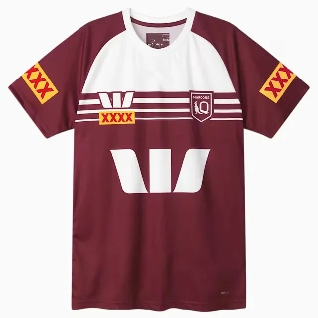 

2024 QLD мужская Трикотажная футболка для регби, тренировочная женская футболка с индивидуальным именем и номером
